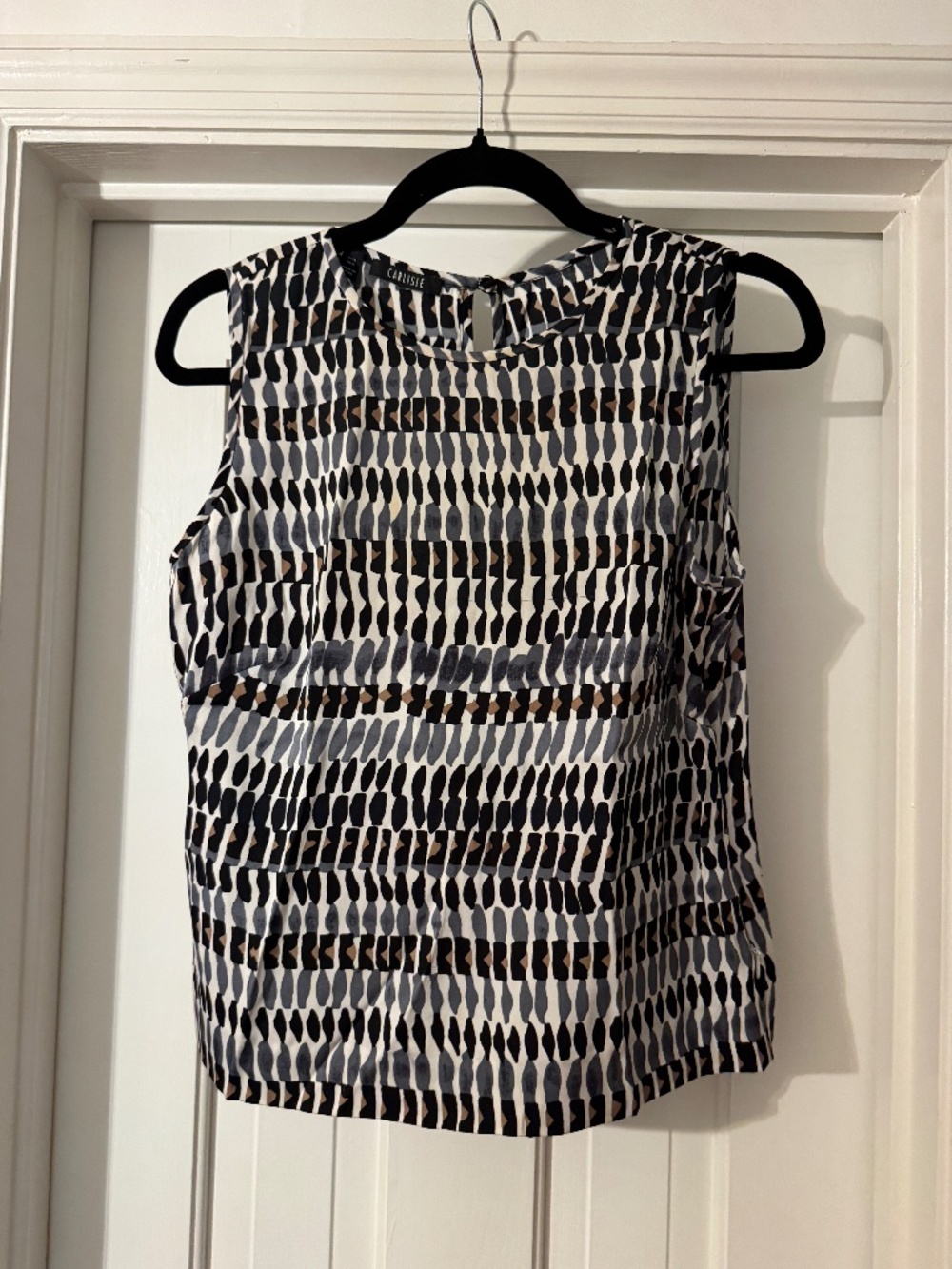 Silk Carlisle Sleeveless Blouse, Size 6